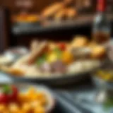 Mansaf Delight A lavish display of mansaf served on a traditional dish with rice and lamb.