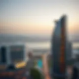 Panoramic view of Gold Crest Executive Tower showcasing its modern architecture
