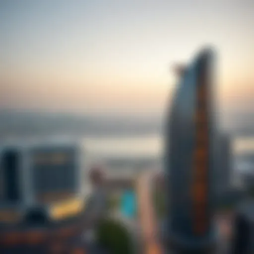 Panoramic view of Gold Crest Executive Tower showcasing its modern architecture