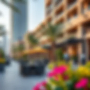 Vibrant surroundings of Gold Crest Executive Tower including nearby amenities