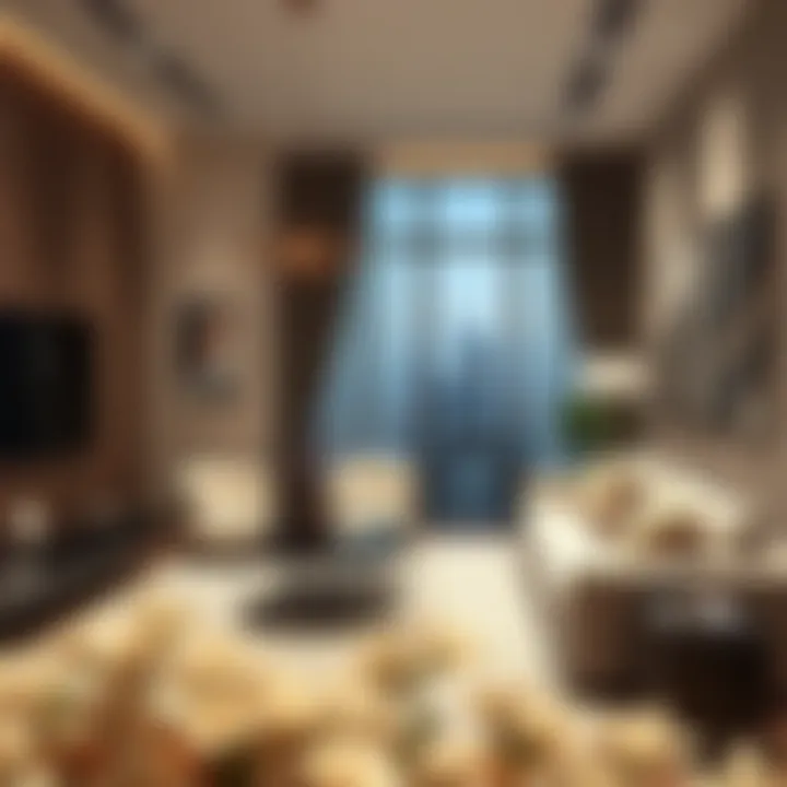 Luxurious Living Spaces in Gold Tower Interior design of a modern apartment in Gold Tower emphasizing luxury