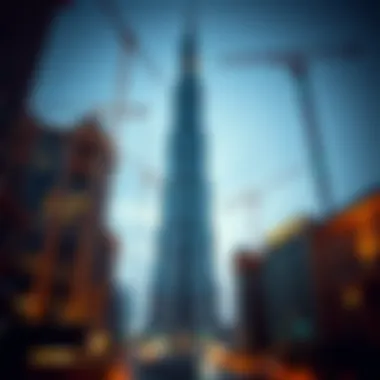 Construction progress of Burj Khalifa