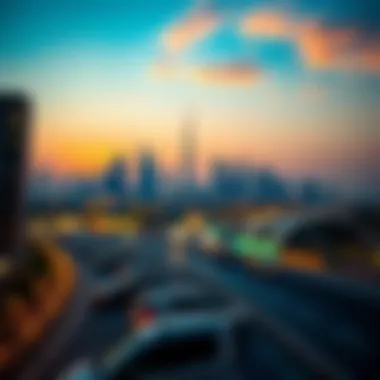 The stunning skyline of Abu Dhabi at sunset