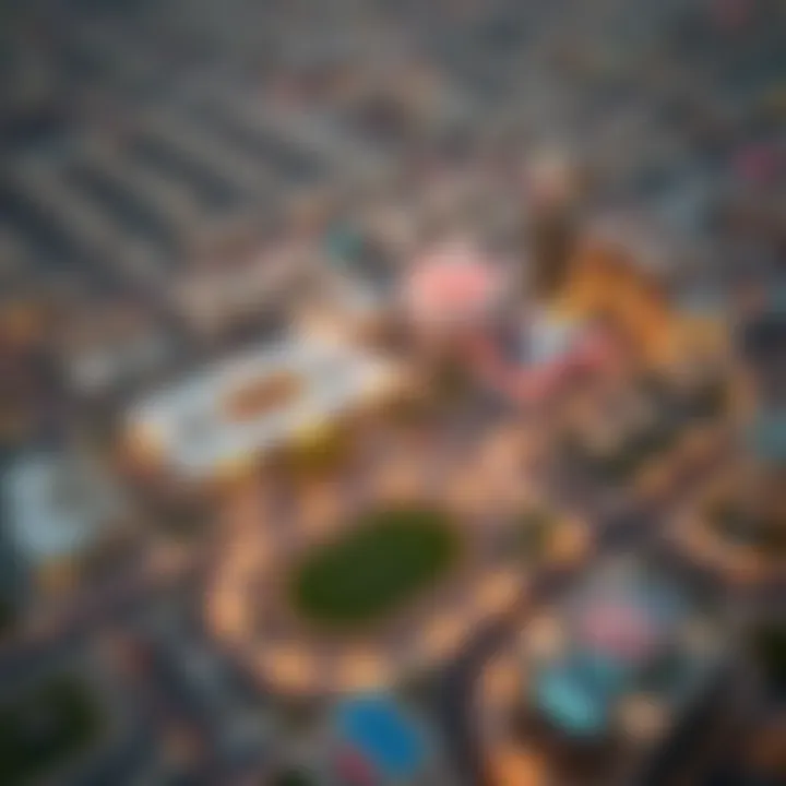 Aerial view of Motor City showcasing its motorsport facilities