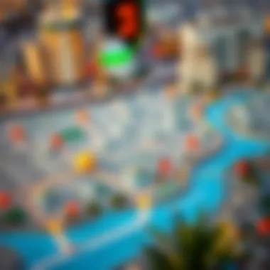 Map highlighting the practical use of Makani numbers in Dubai