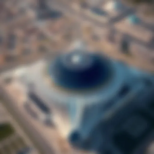 Aerial view of the Mohammed Bin Rashid Space Center showcasing its architectural brilliance