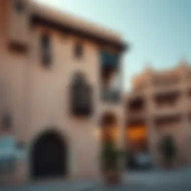 Al Fahidi District: A Glimpse into Dubai's Heritage Detail of traditional architecture in Al Fahidi District