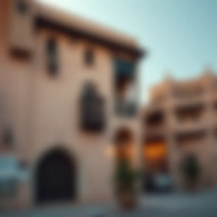 Al Fahidi District: A Glimpse into Dubai's Heritage Detail of traditional architecture in Al Fahidi District