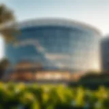 Stunning exterior view of the Oud Metha Offices Building showcasing its modern architecture