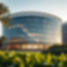 Stunning exterior view of the Oud Metha Offices Building showcasing its modern architecture