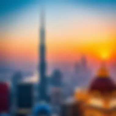 Stunning view of the Pearl Tower against the Dubai skyline