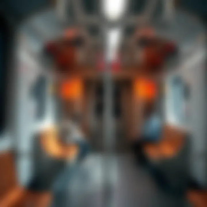 Comfortable Travel Experience on the Red Line Interior of a Dubai Metro train