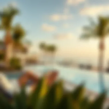 A serene beachside scene showcasing the lifestyle on Palm