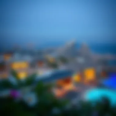 Breathtaking skyline view from Palm with luxurious villas