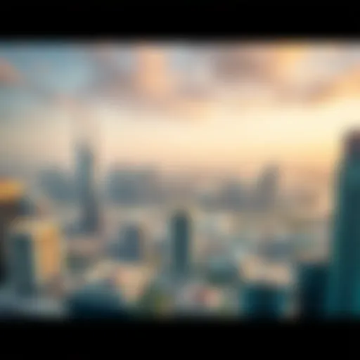 Aerial view of a bustling UAE city skyline showcasing modern architecture