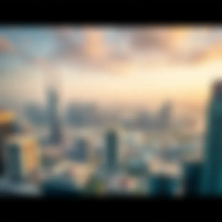 Aerial view of a bustling UAE city skyline showcasing modern architecture