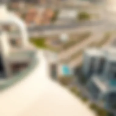 Aerial view of Um Al Rumool showcasing modern architecture