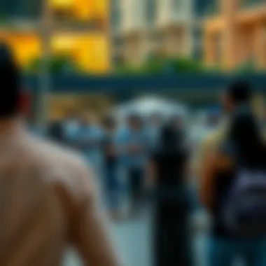 Community Engagement in University View Buildings A community event happening in a university view building area, emphasizing social living