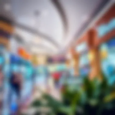 Vibrant Retail Experience Inside Village Mall Mussafah Interior shot of Village Mall Mussafah highlighting popular retail stores