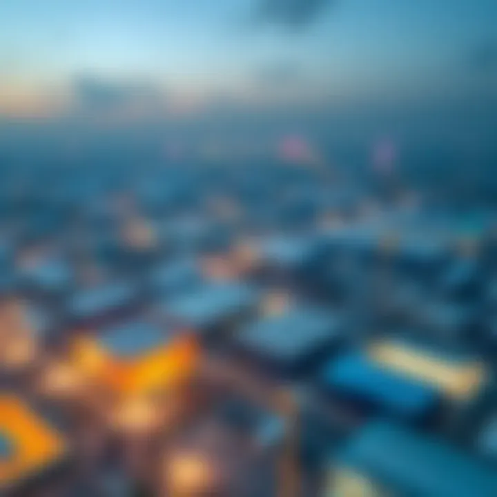 Aerial view of Al Quoz showcasing logistics facilities