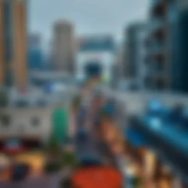 Thriving Business Neighborhood in Dubai Vibrant neighborhood with office spaces