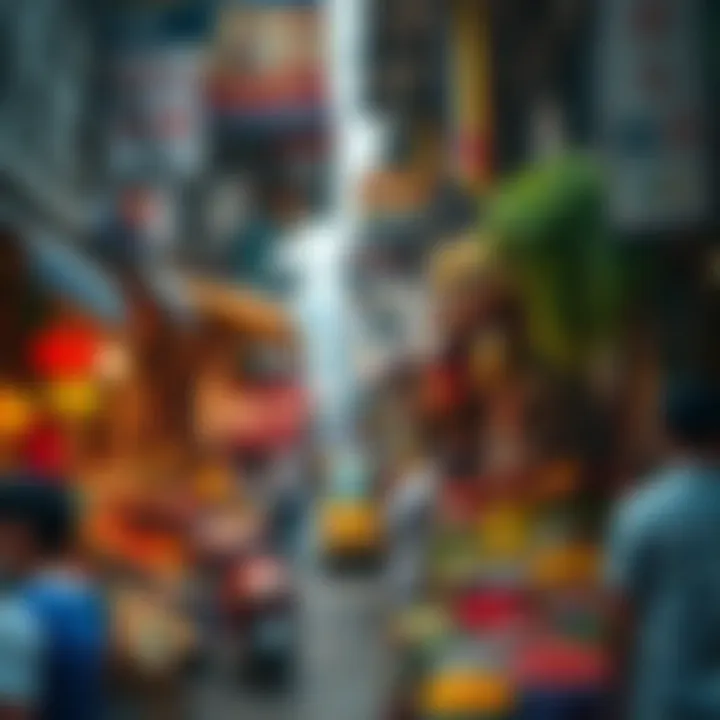 Cultural Richness in Farzi City's Markets Lively market scene showcasing local culture