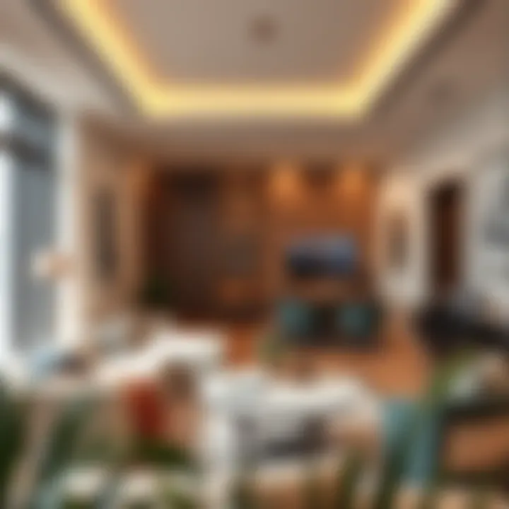 Cozy furnished apartment interior ideal for short-term rentals