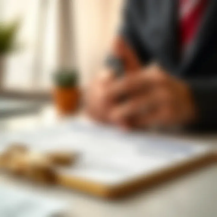 A close-up of a bank account application form