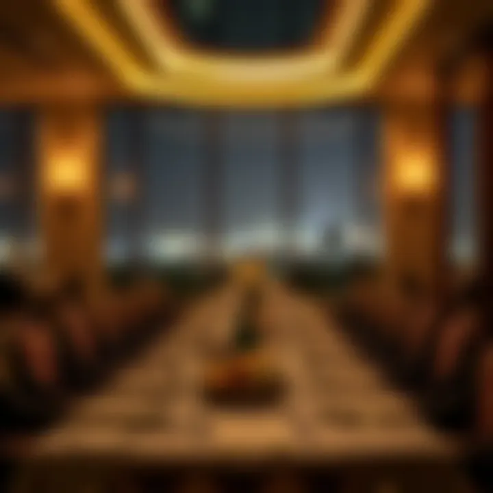 Gourmet dining experience in a five-star restaurant