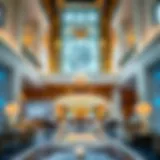 Luxurious hotel lobby showcasing elegant design