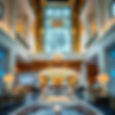 Luxurious hotel lobby showcasing elegant design
