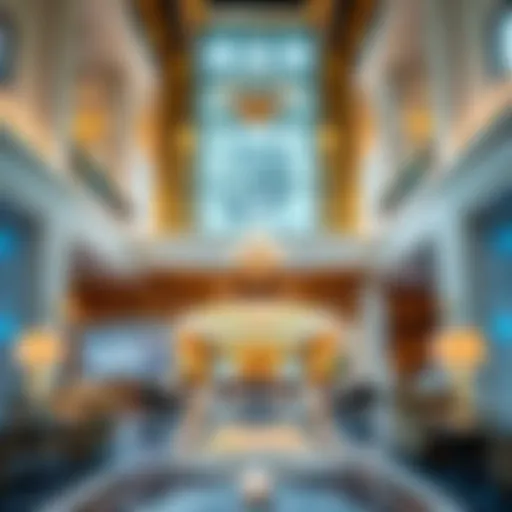 Luxurious hotel lobby showcasing elegant design