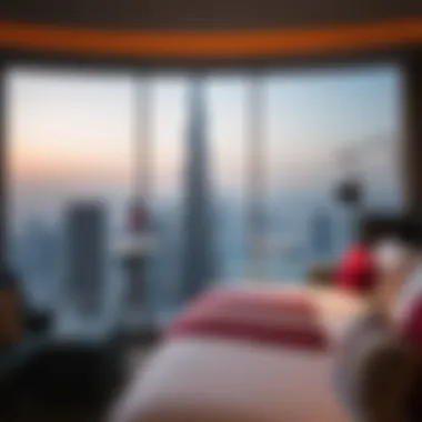 Breathtaking view of the Burj Khalifa from the hotel