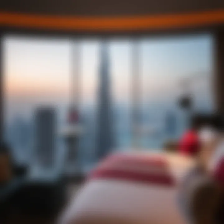 Breathtaking view of the Burj Khalifa from the hotel