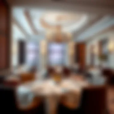 Elegant dining area within the Fountain View Hotel