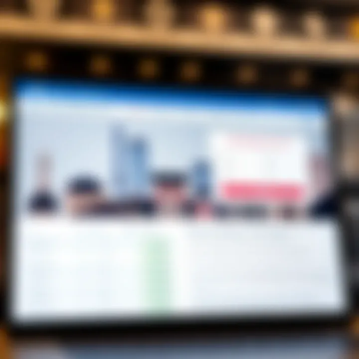 Infographic showing online application portal interface