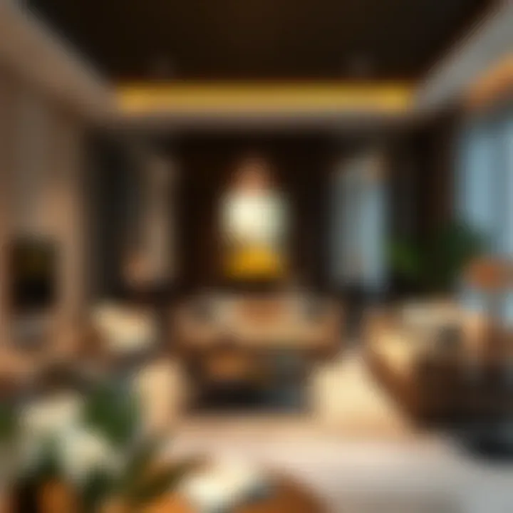 Elegant living room setup with contemporary furniture