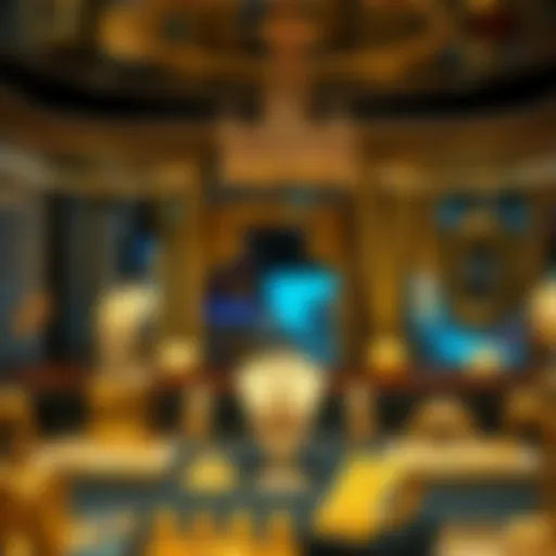 Elegant Showcase of 22 ct Gold Jewelry Golden jewelry display showcasing 22 ct gold in Dubai