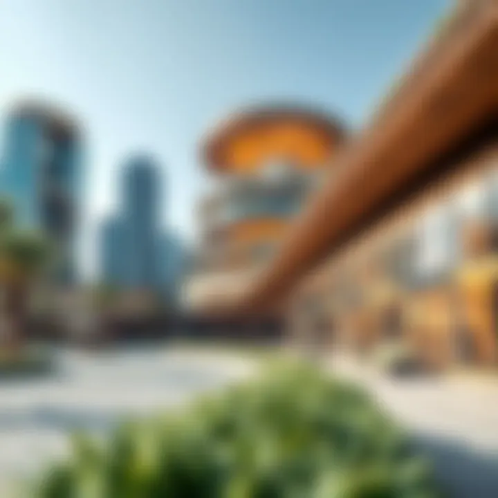 Architectural design of Green Planet blending with urban surroundings