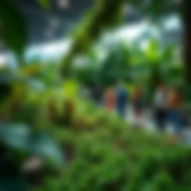 Visitors exploring the biodiverse ecosystem of Green Planet