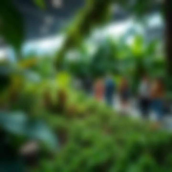 Visitors exploring the biodiverse ecosystem of Green Planet