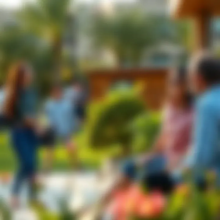 Community Interaction in Green Spaces Residents enjoying communal green space in Gulf Gardens, promoting community interaction