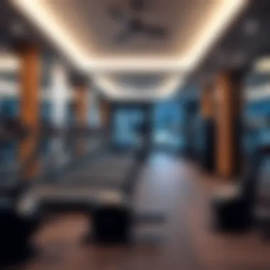 Inside a State-of-the-Art Fitness Facility Modern gym interior showcasing various fitness equipment