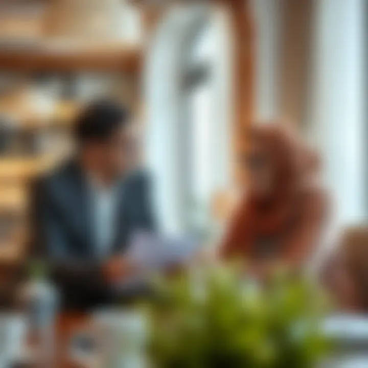 A financial advisor discussing mortgage options with an expat