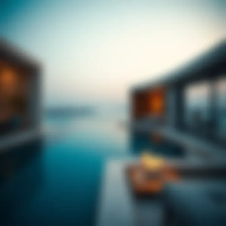 Elegant hotel suite with an infinity pool