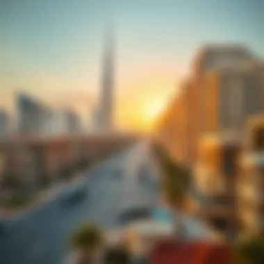 Visual representation of Dubai's skyline with real estate properties