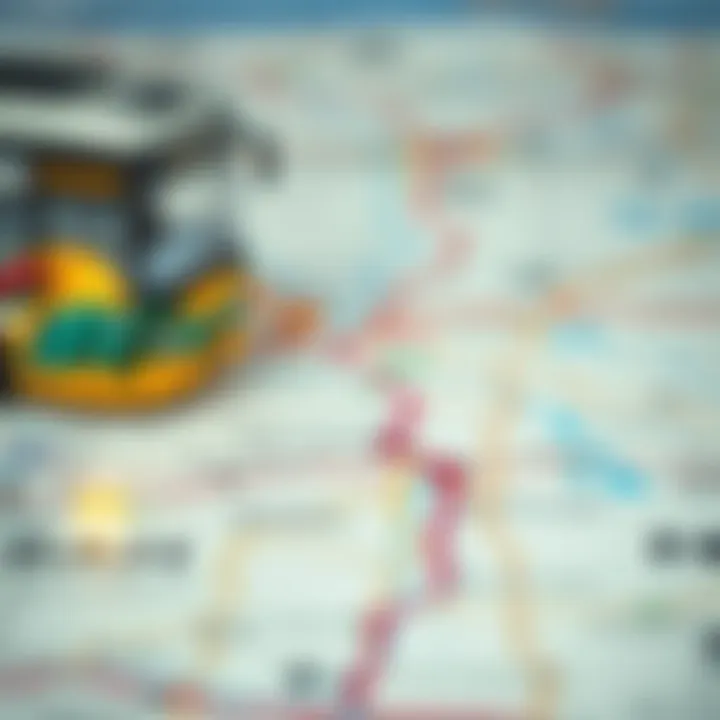 A map displaying the intercity bus routes in Sharjah