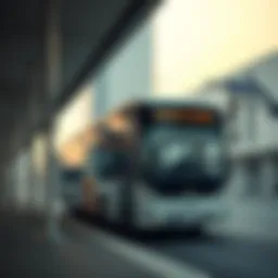 A modern intercity bus in Sharjah