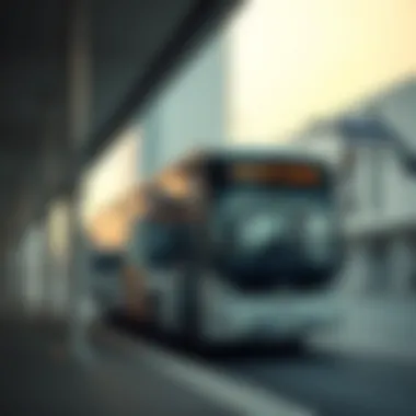 A modern intercity bus in Sharjah