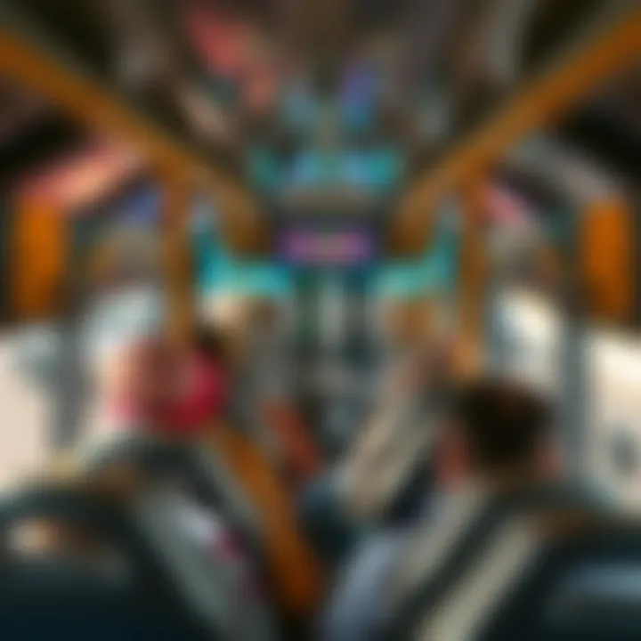 Passengers boarding an intercity bus